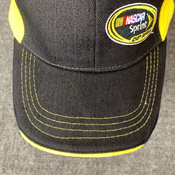 Nascar Sprint Cup Series Hat Men's Adjustable Black Yellow Strapback by Octagon - Picture 4 of 13